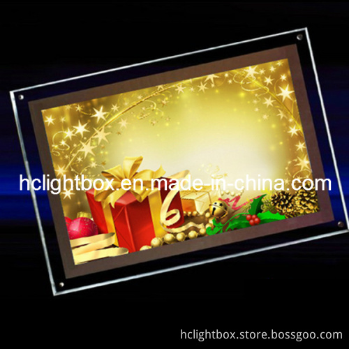 Crystal Acrylic Frame Display Crystal Light Box Acrylic Wall Mount Picture Frame